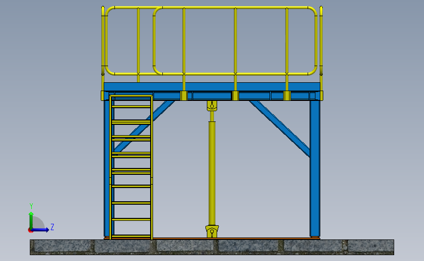 离心机伸缩支架 左侧视图