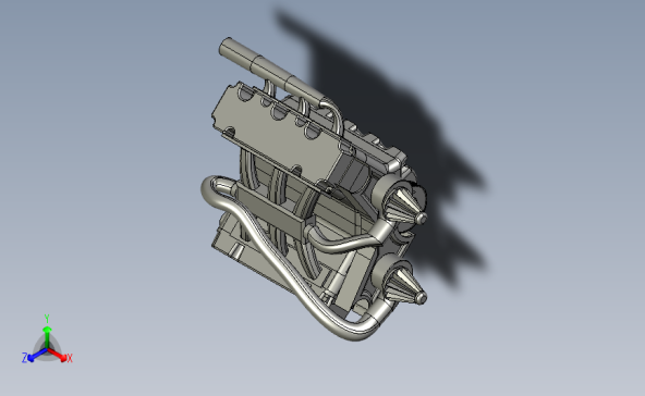 V6 发动机catia