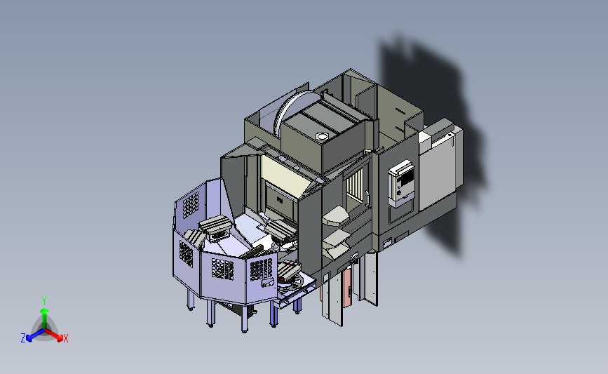 vc400 -haas CNC数控 4 轴加工中心模型_STEP_模型图纸下载 – 懒石网
