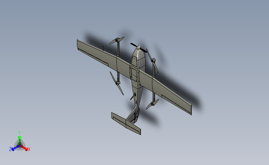 VTOL 垂直起降无人机_STEP_模型图纸下载 – 懒石网