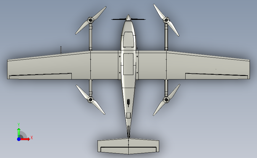 VTOL 垂直起降无人机_STEP_模型图纸下载 – 懒石网