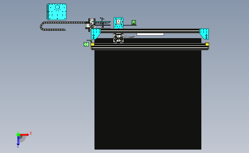 x-carve 3D打印机雕刻机三轴移动平台step sw 750mm 750mm 120mm 俯视图