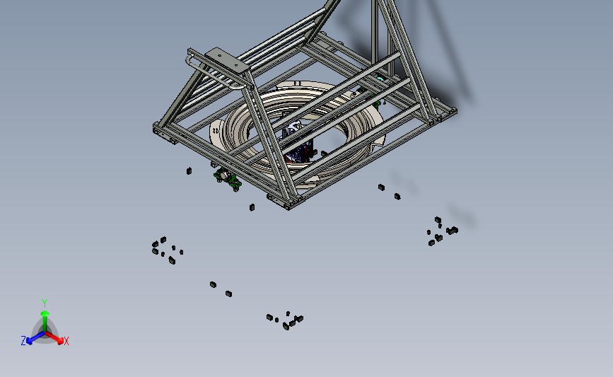 大载重可旋转车间工厂推车STEP IGES CREO