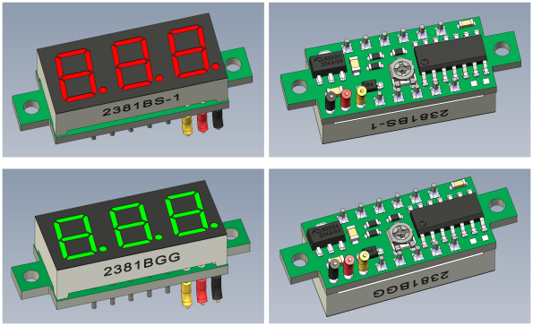 电压表 2,8 英寸显示 DC 0V-100V 3 线