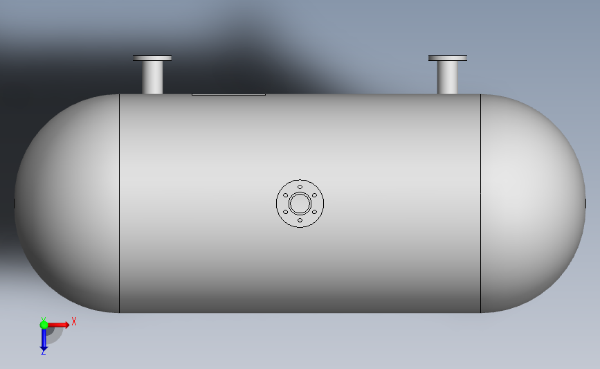工业储气罐 俯视图