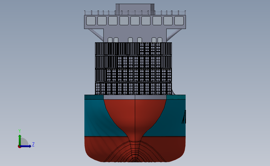 集装箱船_SOLIDWORKS 2018_模型图纸下载 – 懒石网