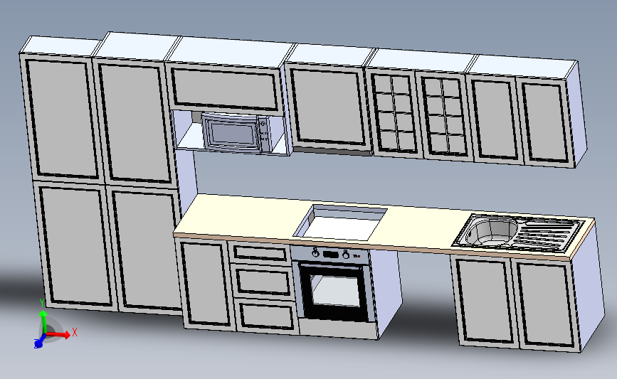 我的厨房_SOLIDWORKS 2015_模型图纸下载 – 懒石网