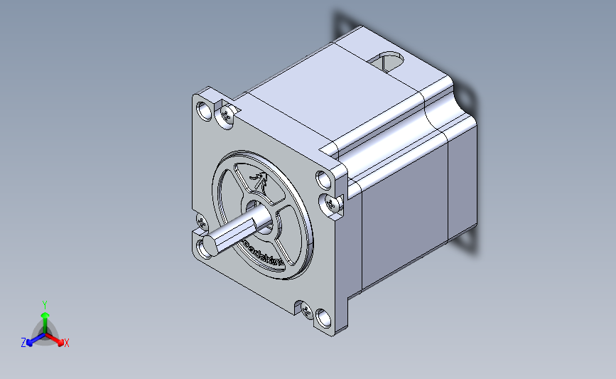 数字步进电机与驱动器 CM标准型57机座3D图