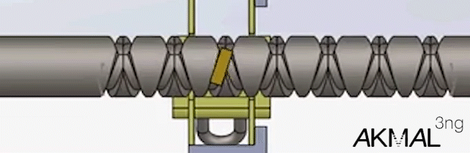 反向螺旋 - 水平卷绕机构