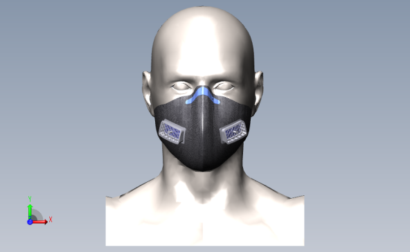 COVID-19 双阀过滤面罩catia sw