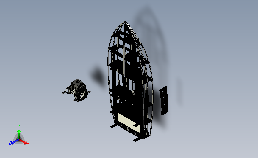 Crackerbox RC 快艇骨架拼装详细模型