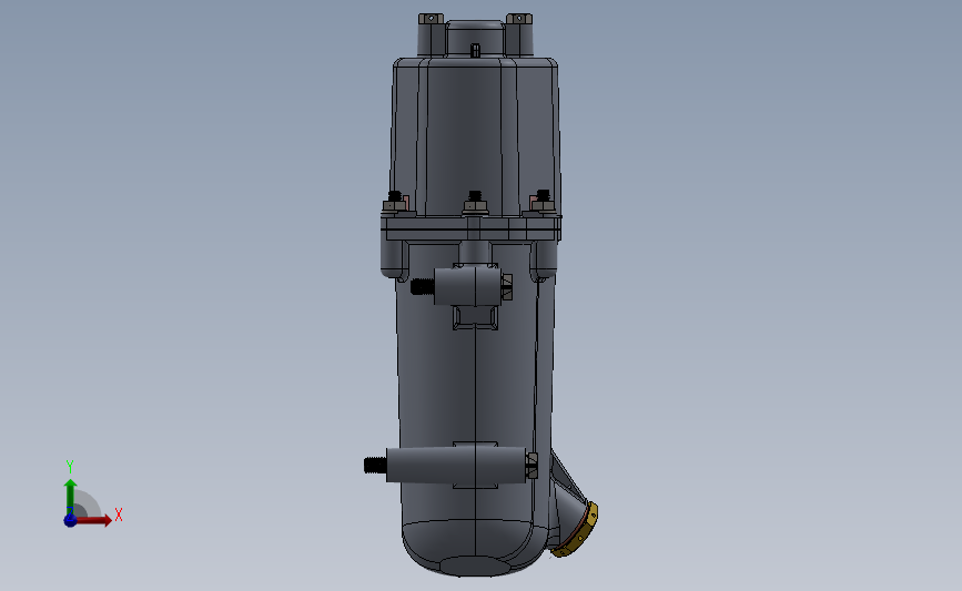 Merlin 62 发动机的机油滤清器单元_SOLIDWORKS 2018_模型图纸下载 – 懒石网