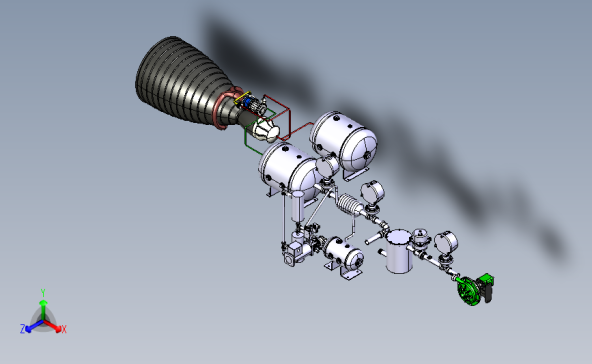NASA氢燃料发动机星际动力单元catia