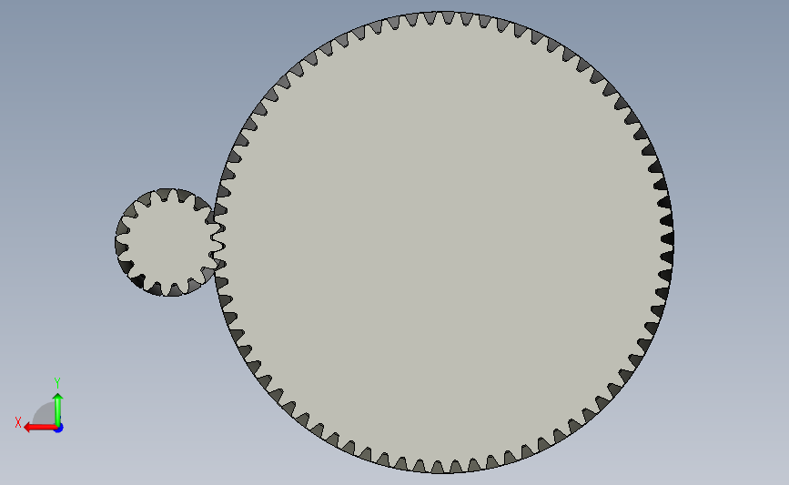 参数 PTC CREO 3 正齿轮和斜齿轮 背面视图