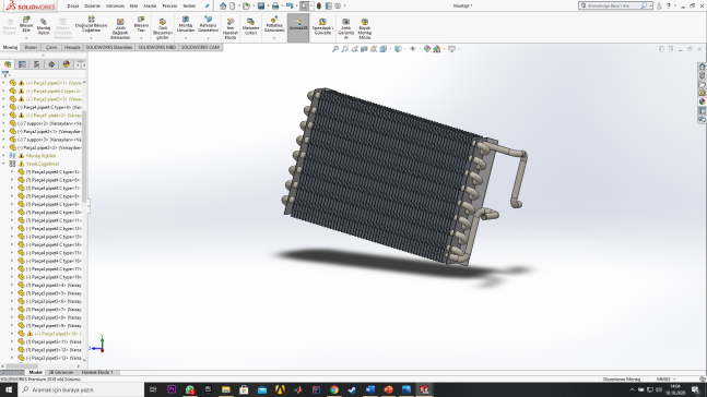 散热器模型3D设计图