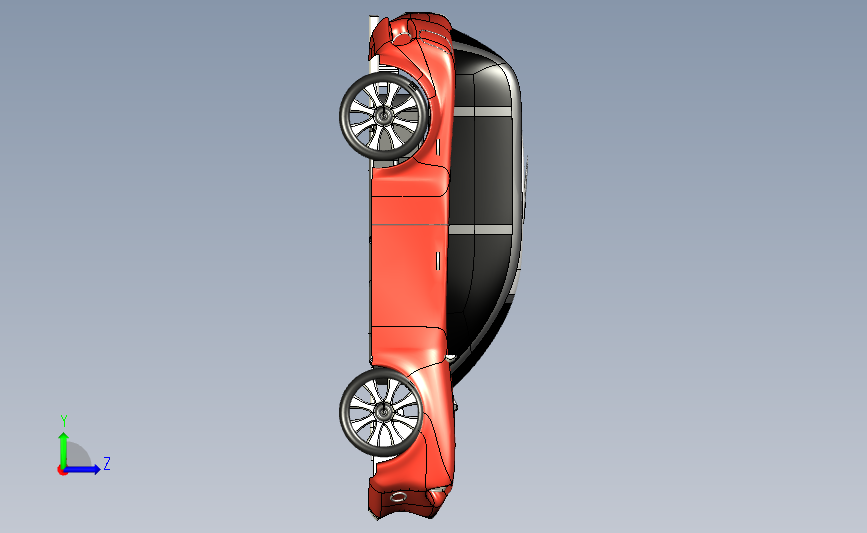 两厢车汽车mini cooper 左侧视图