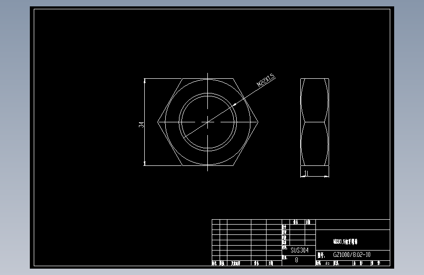 M22X1.5细牙螺母.dwg