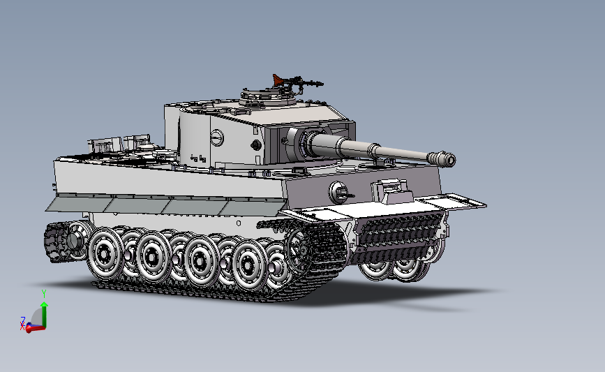 panzer-vi虎式电动转塔坦克模型