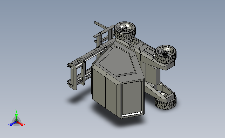概念先进叉车模型catia