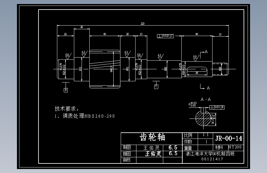 齿轮轴A4.dwg