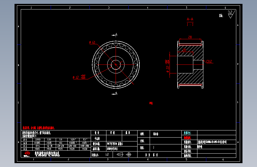 上隆同步轮TAAS8M-22-250-H10(台阶22).dwg