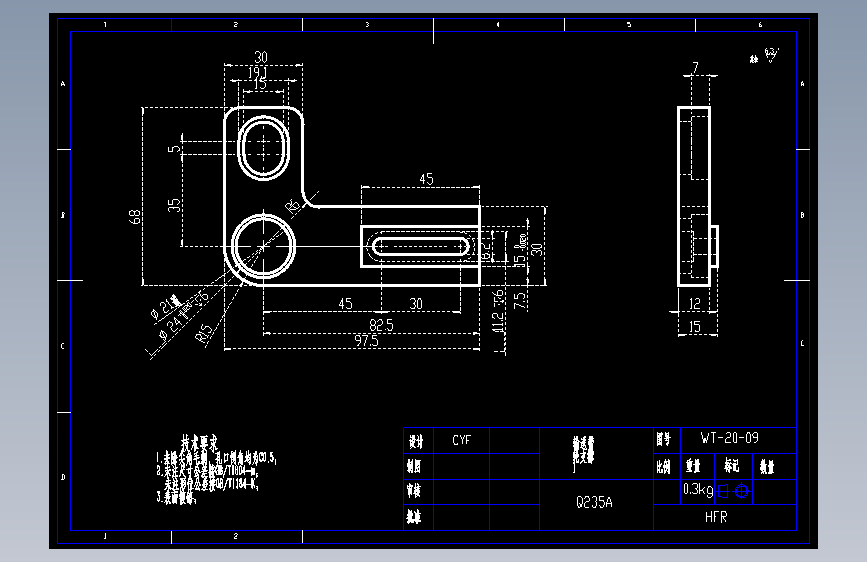 输送带轮支撑块1(WT-20-09).dwg