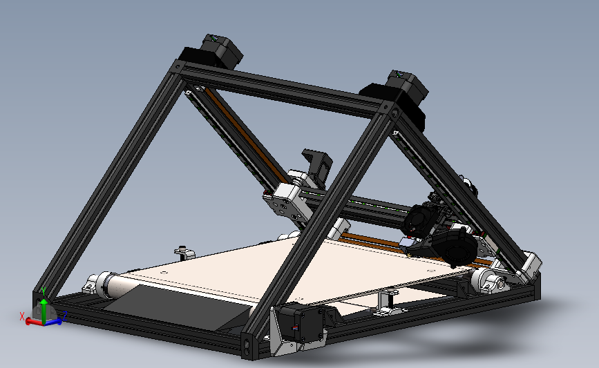 低成本3d打印机使用CoreXY 龙门设计