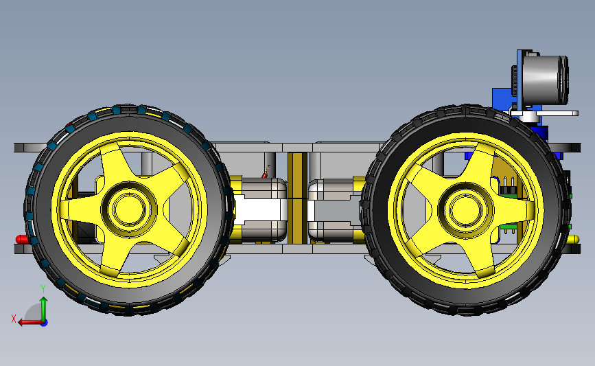4wd单片机4驱车玩具车训练车SW STEP XT 背面视图