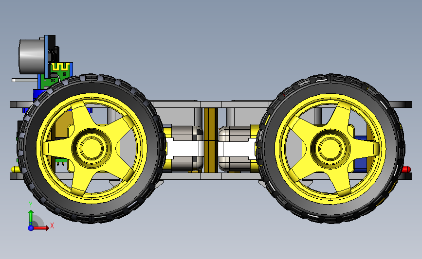 4wd单片机4驱车玩具车训练车SW STEP XT 正面视图