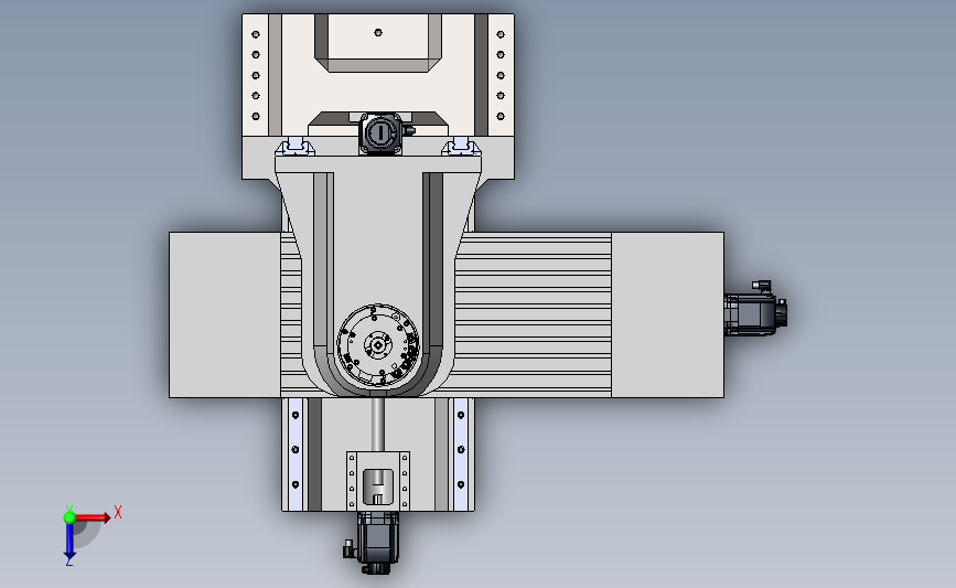 西门子3轴数控机床-vmc-cnc-500-800-500mm SW STEP IGES 俯视图