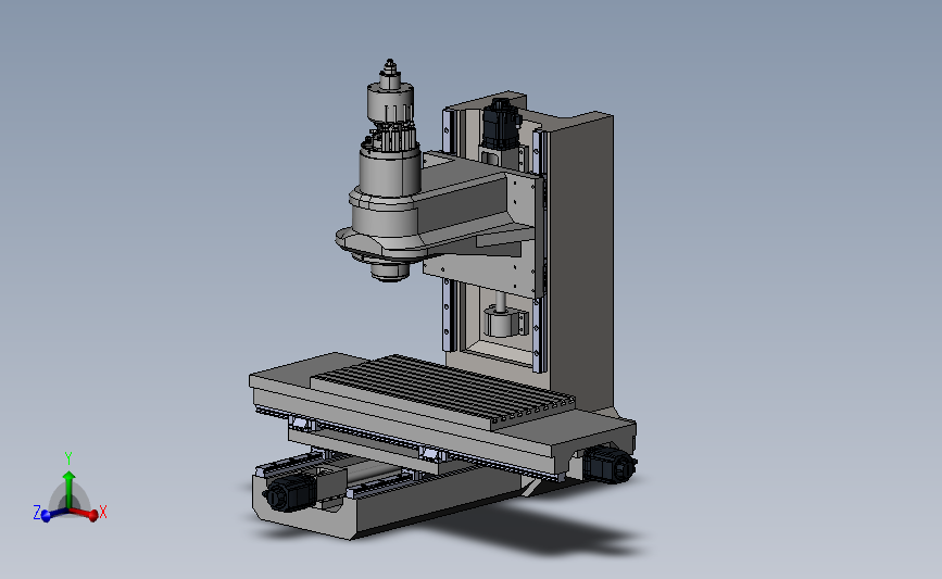 西门子3轴数控机床-vmc-cnc-500-800-500mm SW STEP IGES 主视图