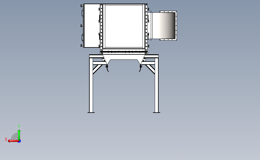 local-bag-filter-sbf-l-s-45-40-oh-with-supports-without-the-internals-1 背面视图