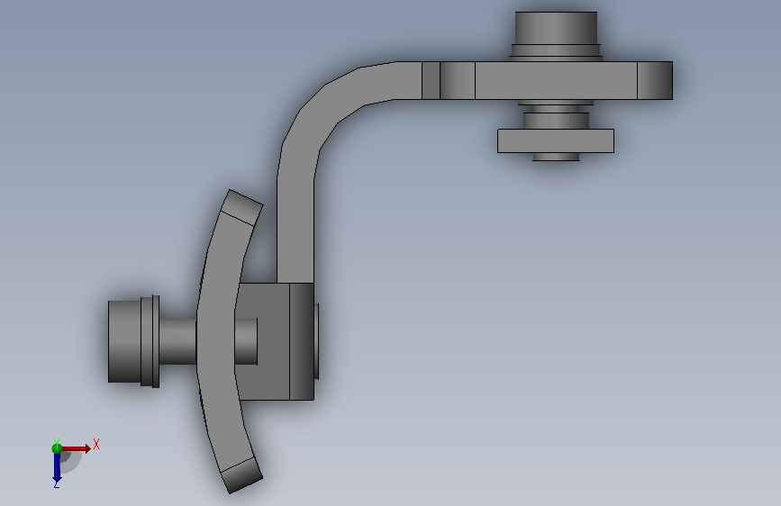 F39_LR2_BACKMOUNT_BRACKET.SLDPRT 俯视图