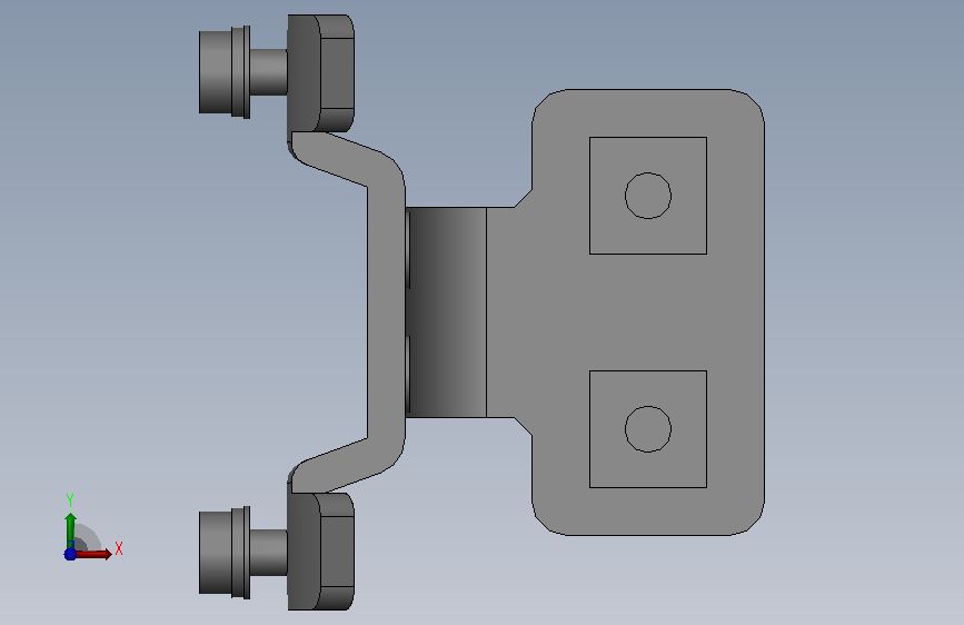 F39_LR2_BACKMOUNT_BRACKET.SLDPRT 正面视图