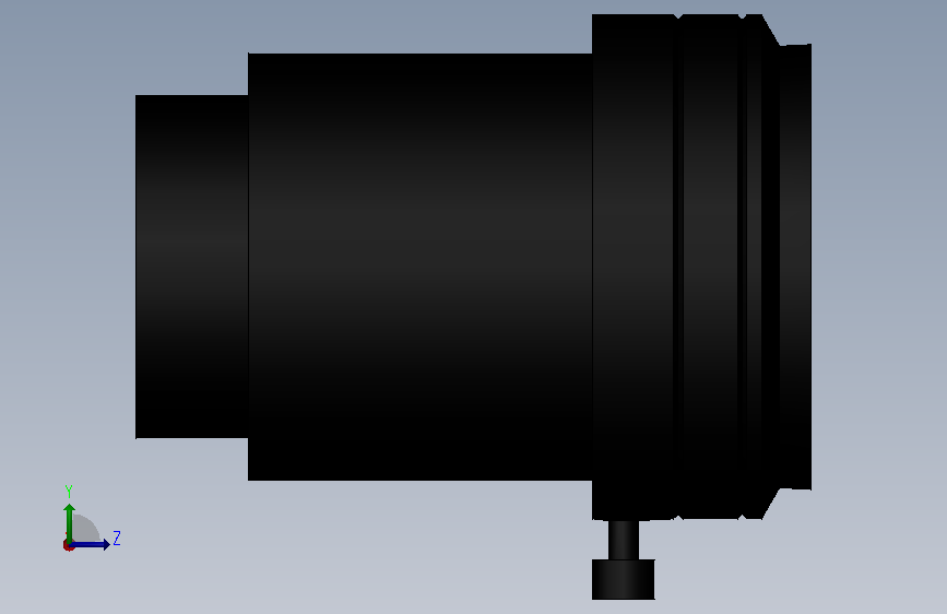 FZ_LEH12_LENS.SLDPRT 左侧视图