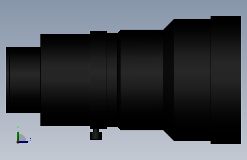 FZ_LEH100_LENS.SLDPRT 左侧视图