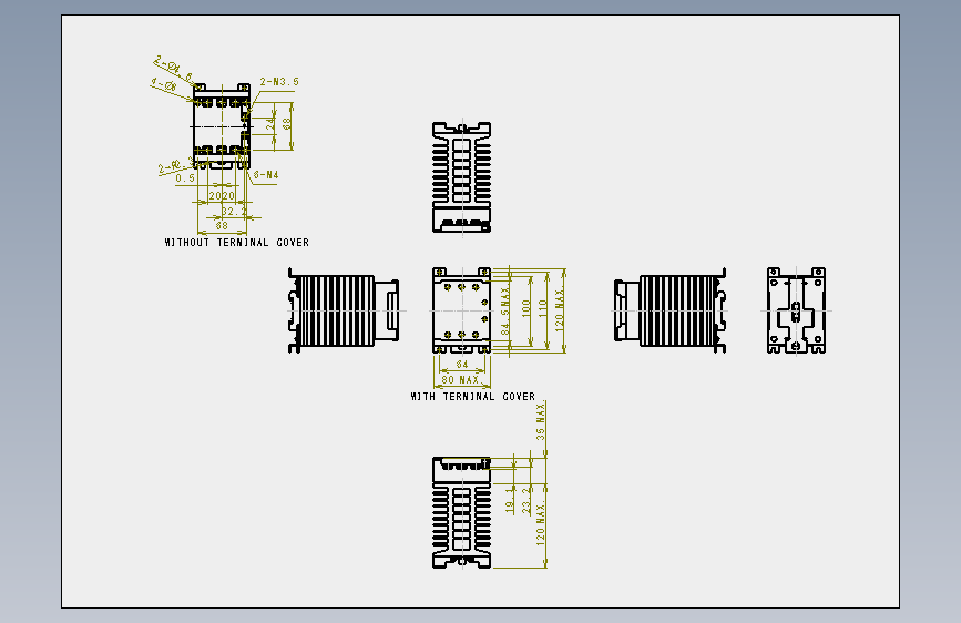 G3PE_225B_3N.SLDDRW 正面视图