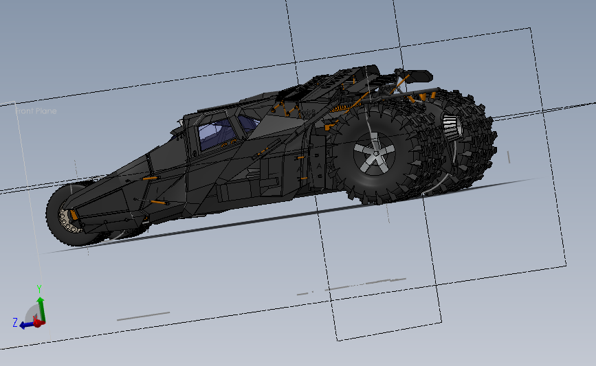 BATMAN TUMBLR蝙蝠侠蝙蝠车精细模型_SOLIDWORKS 2017_模型图纸下载 – 懒石网