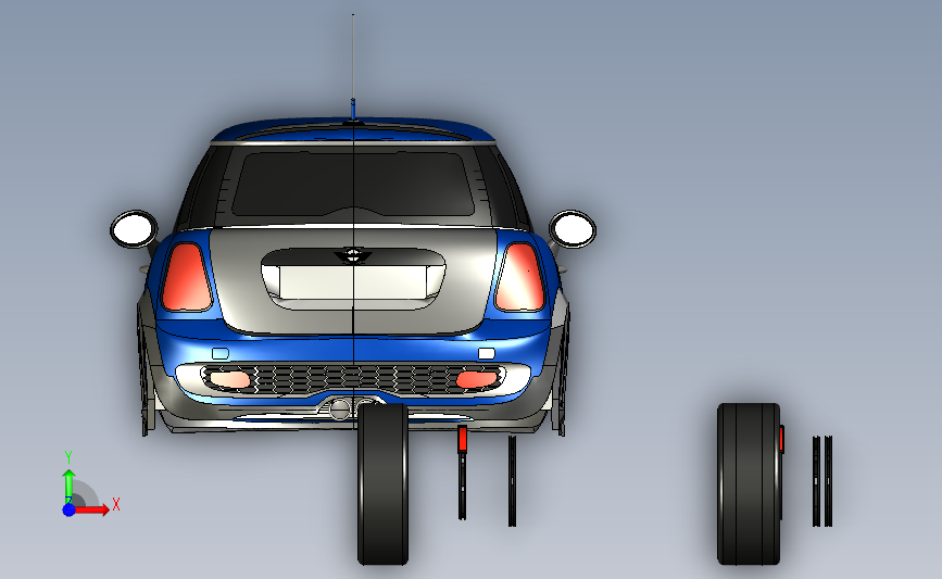 minicopper汽车模型 正面视图
