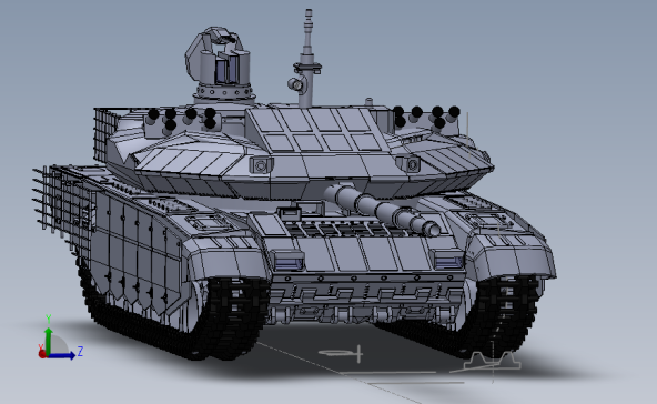 SolidWorks版本T90俄罗斯主战坦克