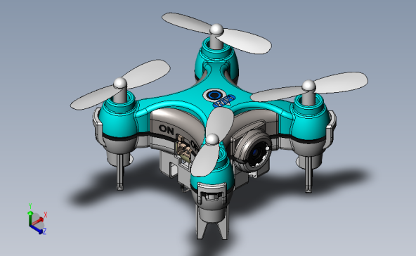 WIFI控制无人机 带摄像头SolidWorks