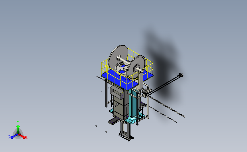 安装在压力机上的堆砖机
