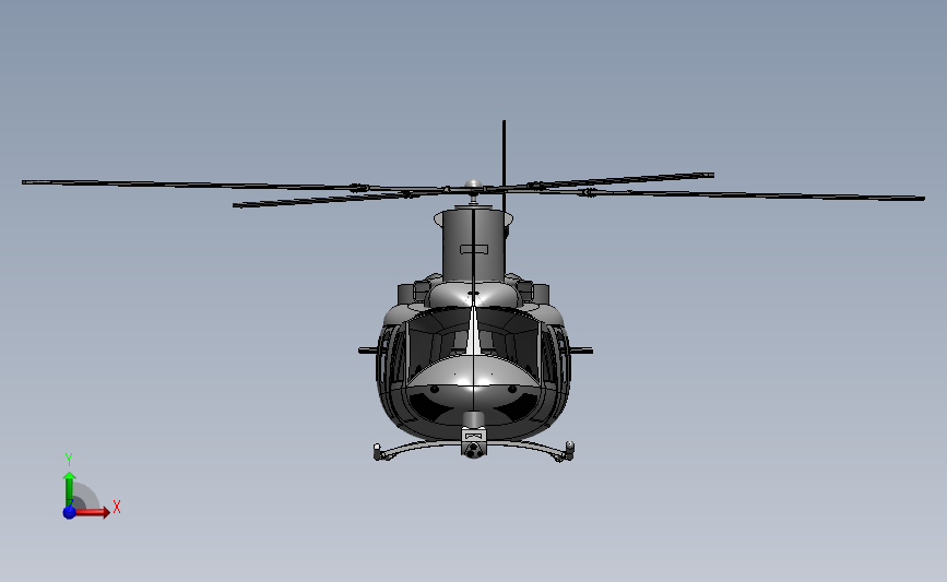 贝尔 UH-1Y 毒液直升机 正面视图