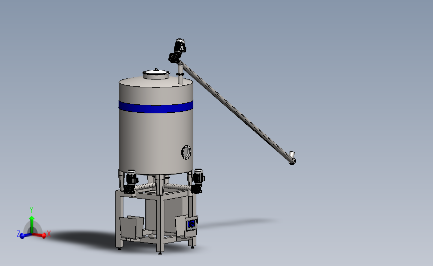 3 个带状混合器的粉末混合器  最高2000公斤