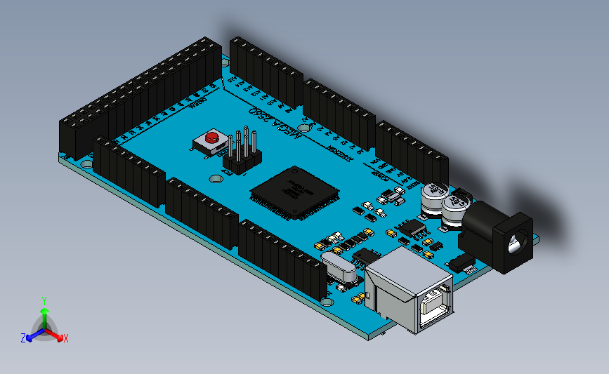 arduino开发板完整模型mega atmega2560