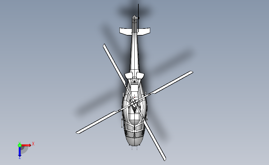 贝尔 UH-1Y 毒液直升机 俯视图