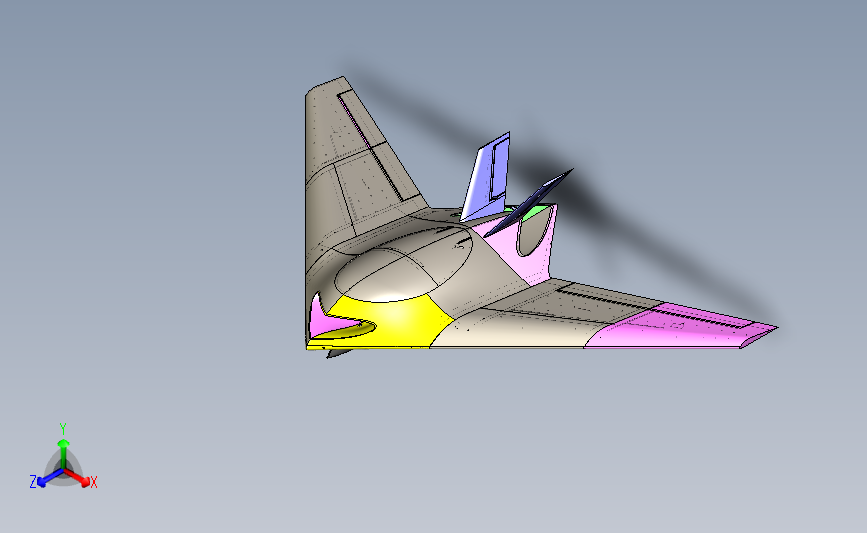 仿F117手抛型无人机