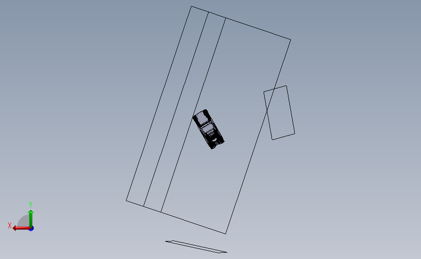 复古梅赛德斯奔驰经典汽车SolidWorks 背面视图