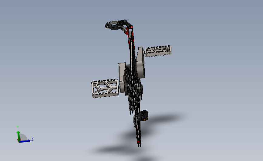 高级自行车变速箱变速器SolidWorks