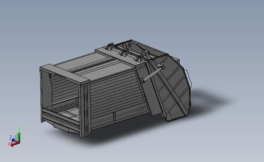 垃圾车废物清运车模型SolidWorks